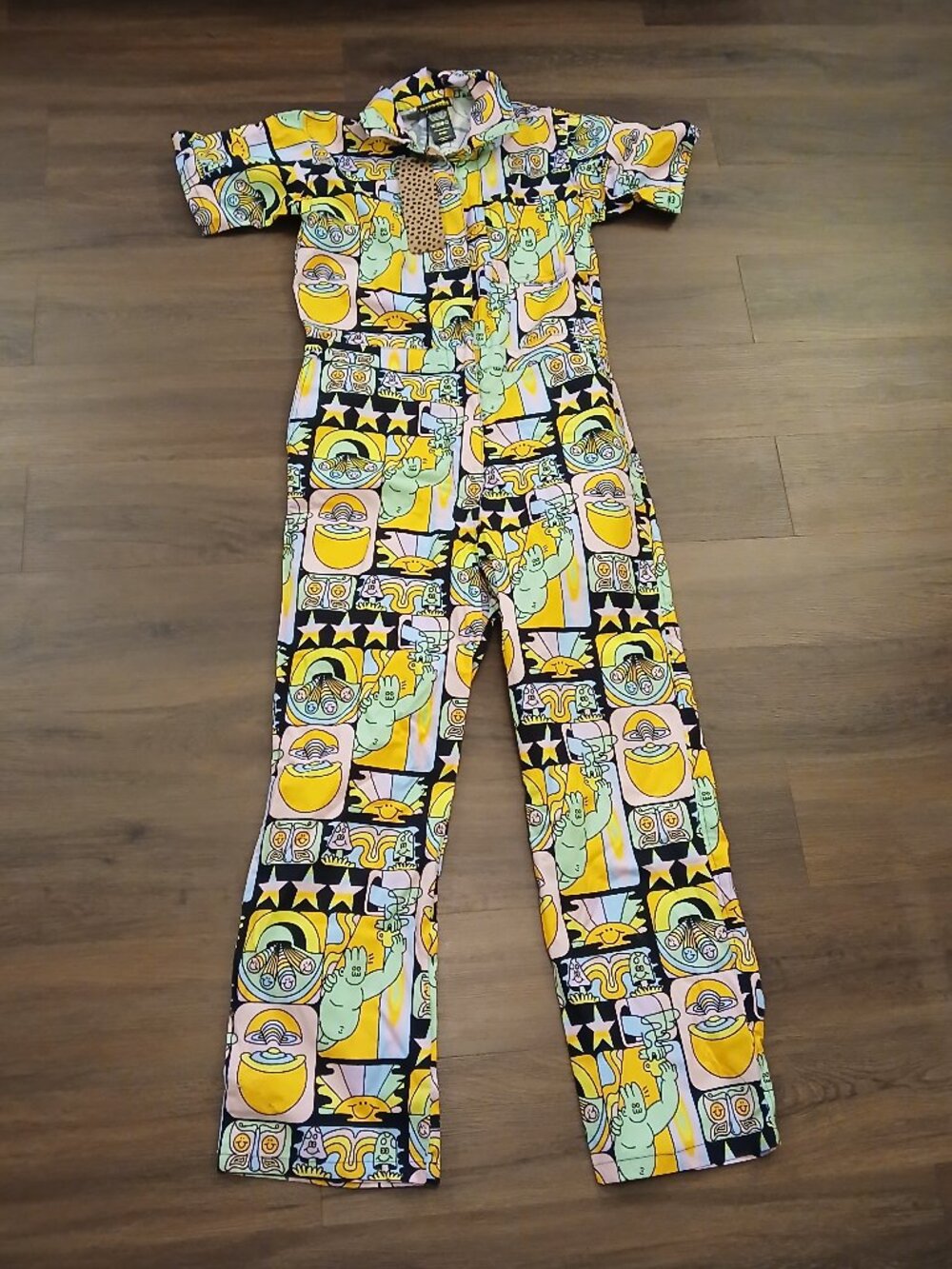 RARE Nooworks Twill Linen SS Jumpsuit in Dreyfus NWT S US MADE ART